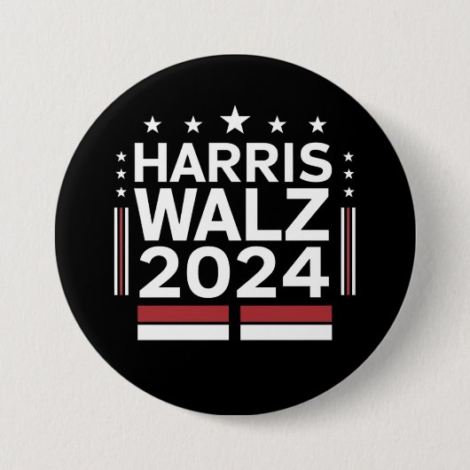 KamalaHarris TimWaltz 2024 缶バッジ (正面)