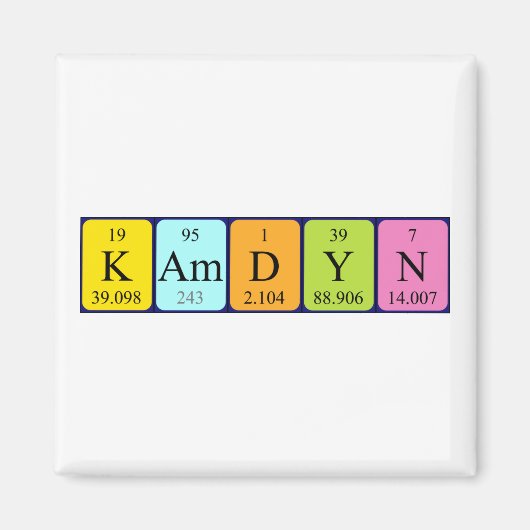 Kamdyn周期表名磁石 マグネット (正面)