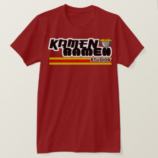 Kamenのラーメンのスタジオの文字のロゴのティー Tシャツ