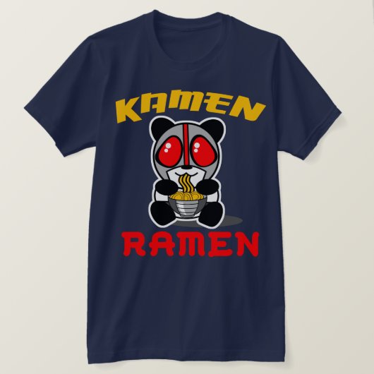 Kamenのラーメンのパンダのティー Tシャツ (デザイン正面)