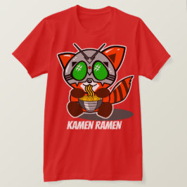 KAMENのラーメンの巨大なレッサーパンダのティー Tシャツ