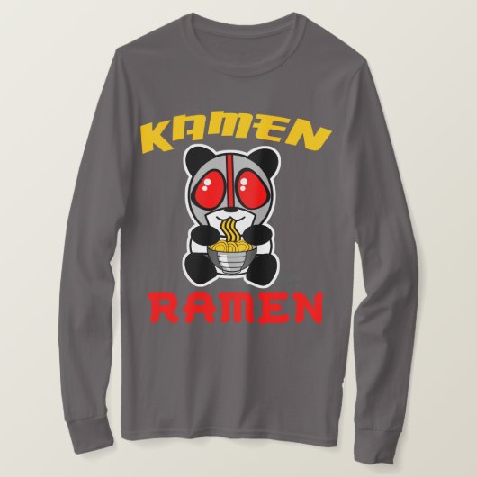 Kamenのラーメンの長袖 Tシャツ (デザイン正面)