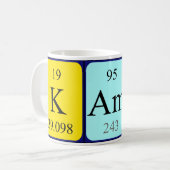 Kami周期表名mug コーヒーマグカップ (正面左)