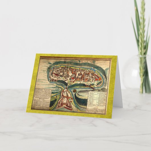 Kamianets Podilskyiの地図1691年 カード (正面)