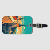 Kamianets Podilskyi Vintage Travel Art ラゲッジタグ (正面横)