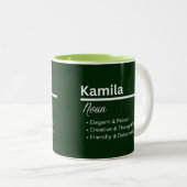 Kamila Personalized Name Coffee Mug ツートーンマグカップ (正面右)