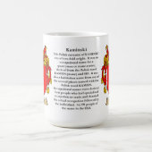 Kaminski、起源、意味および頂上 コーヒーマグカップ (中央)