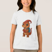 Kammli geht zur Schule – Dino mit Rucksack トライブレンドＴシャツ (正面)