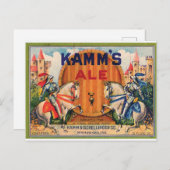 Kamm's Ale Mishayaka Indiana城騎士団ラベル ポストカード (正面/裏面)