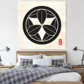 KAMON (家紋)佐藤帆布プリント キャンバスプリント (インサイチュ (寝室))