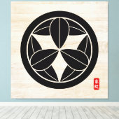 KAMON (家紋)佐藤帆布プリント キャンバスプリント (インサイチュ (ウッドフロア))