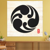 KAMON (家紋)杉原帆布プリント キャンバスプリント (インサイチュ (リビング))