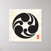 KAMON (家紋)杉原帆布プリント キャンバスプリント (正面)