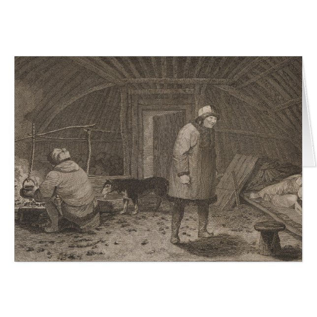 Kamtschatka、ロシアの冬の住居 (正面横)