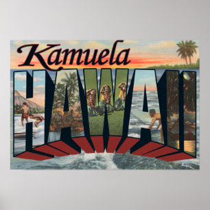 Kamuela、ハワイ-大きい手紙場面 ポスター