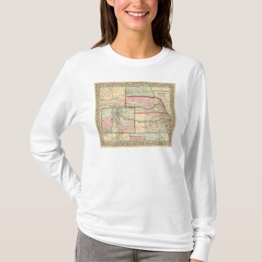 Kanのくちばし、Mitchell著Coloの地図 Tシャツ (正面)