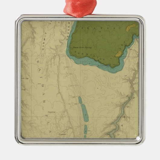 Kanabを示す地質地図 メタルオーナメント (正面)