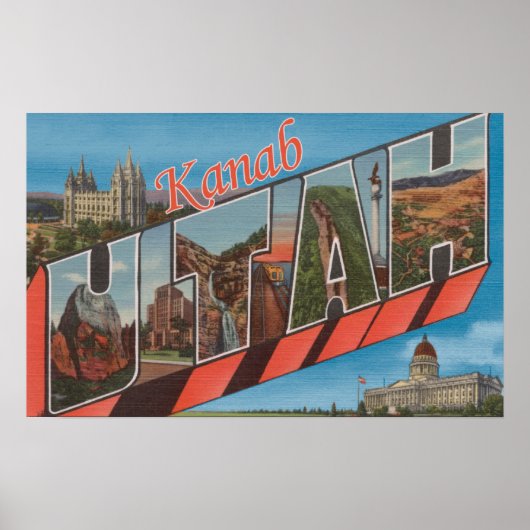 Kanab, UtahLarge Letter ScenesKanab, UT ポスター (正面)