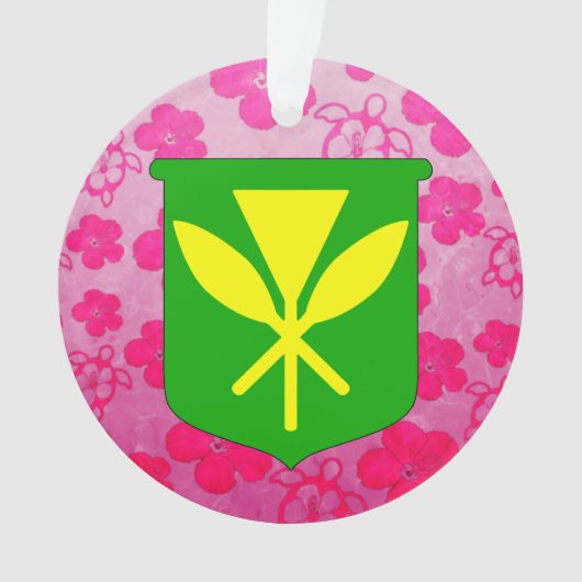 Kanaka MaoliピンクのHonu オーナメント (正面)