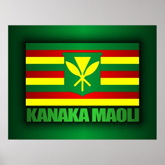 Kanaka Maoli Flag ポスター (正面)