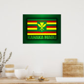 Kanaka Maoli Flag ポスター (キッチン)