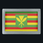 Kanaka Maoli Hawaiian Flag Hawaii Belt Buckle 長方形ベルトバックル<br><div class="desc">Kanaka Maoli Hawaiian Flag - Hawaii Independence Flag</div>