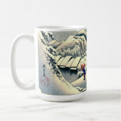 Kanbaraの場所のTokaidoの道1833年 コーヒーマグカップ (左)