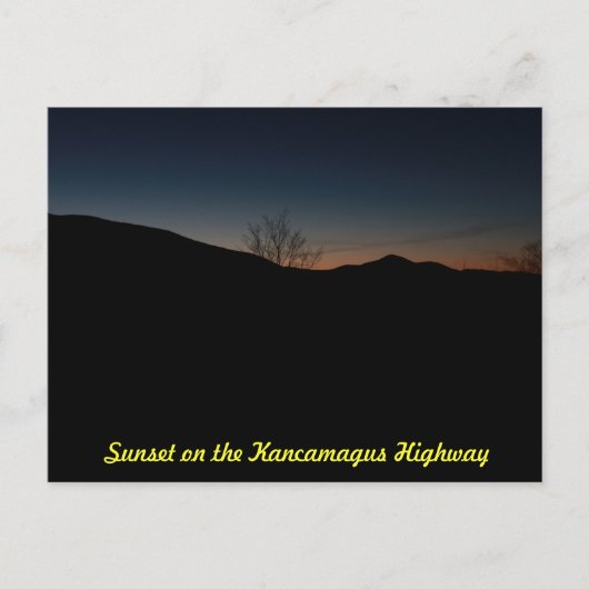 Kancamagus Highwayの夕日 ポストカード (正面)