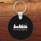 Kancamagus Highway New Hampshire Rustic Bear Wildl キーホルダー (正面)