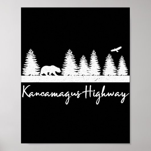 Kancamagus Highway New Hampshire Rustic Bear Wildl ポスター (正面)