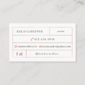 Kandaの蝋燭 名刺 (裏面)