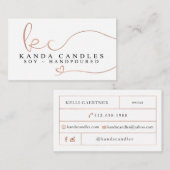 Kandaの蝋燭 名刺 (正面/裏面)
