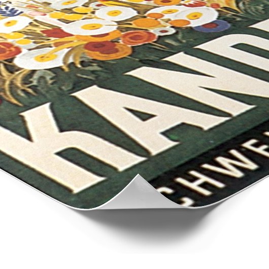 Kanderstegスイスのヴィンテージ旅行ポスター ポスター (角)