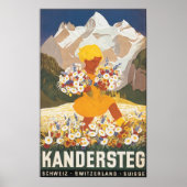 Kanderstegスイスのヴィンテージ旅行ポスター ポスター (正面)