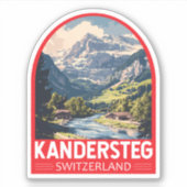 Kanderstegスイス旅行芸術エンブレム シール (正面)