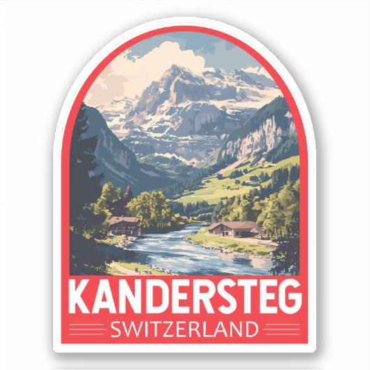 Kanderstegスイス旅行芸術エンブレム シール (正面)