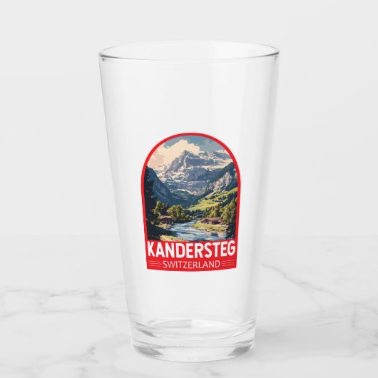 Kanderstegスイス旅行芸術エンブレム タンブラーグラス (正面)