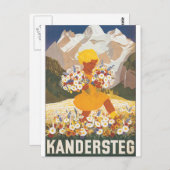 Kanderstegスイス連邦共和国のヴィンテージ旅行ポスター ポストカード (正面/裏面)