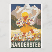 Kanderstegスイス連邦共和国のヴィンテージ旅行ポスター ポストカード (正面)