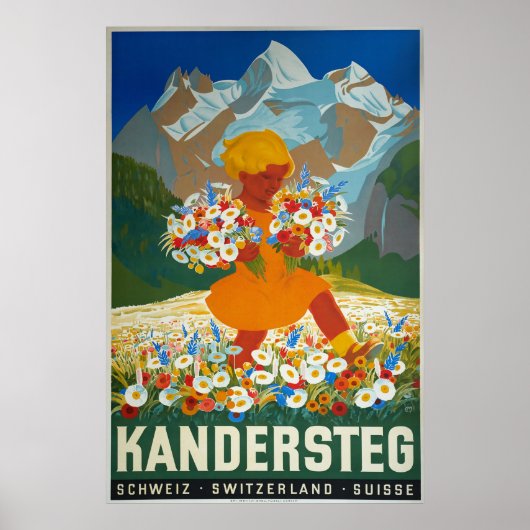 Kandersteg，スイス，旅行ポスター ポスター (正面)