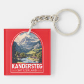 Kandersteg Switzerland Travel Art Emblem キーホルダー (裏面)