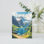 Kandersteg Switzerland Travel Art Vintage ポストカード (スタンド正面)