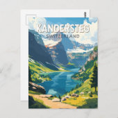 Kandersteg Switzerland Travel Art Vintage ポストカード (正面/裏面)