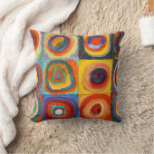 Kandinskyによる同心円付き正方形 クッション (ブランケット)