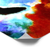 Kandinskyによる抽象芸術アートの即興 ポスター (角)