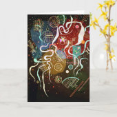 Kandinskyの動きIの挨拶状 カード (黄色い花)