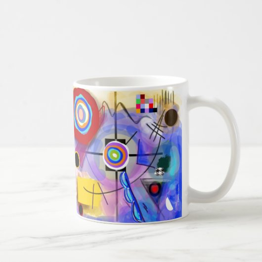 Kandinskyの抽象的な刺激を受けたなマグ マグカップ (右)