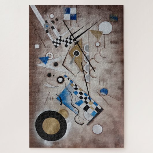 Kandinskyの抽象的な絵画の世紀半ばの近代美術 ジグソーパズル (縦)