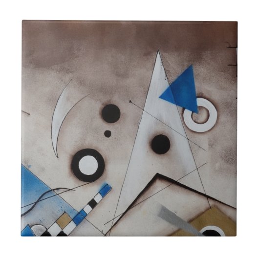 Kandinskyの抽象的な絵画の世紀半ばの近代美術 タイル (正面)