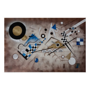 Kandinskyの抽象的な絵画の世紀半ばの近代美術 ポスター